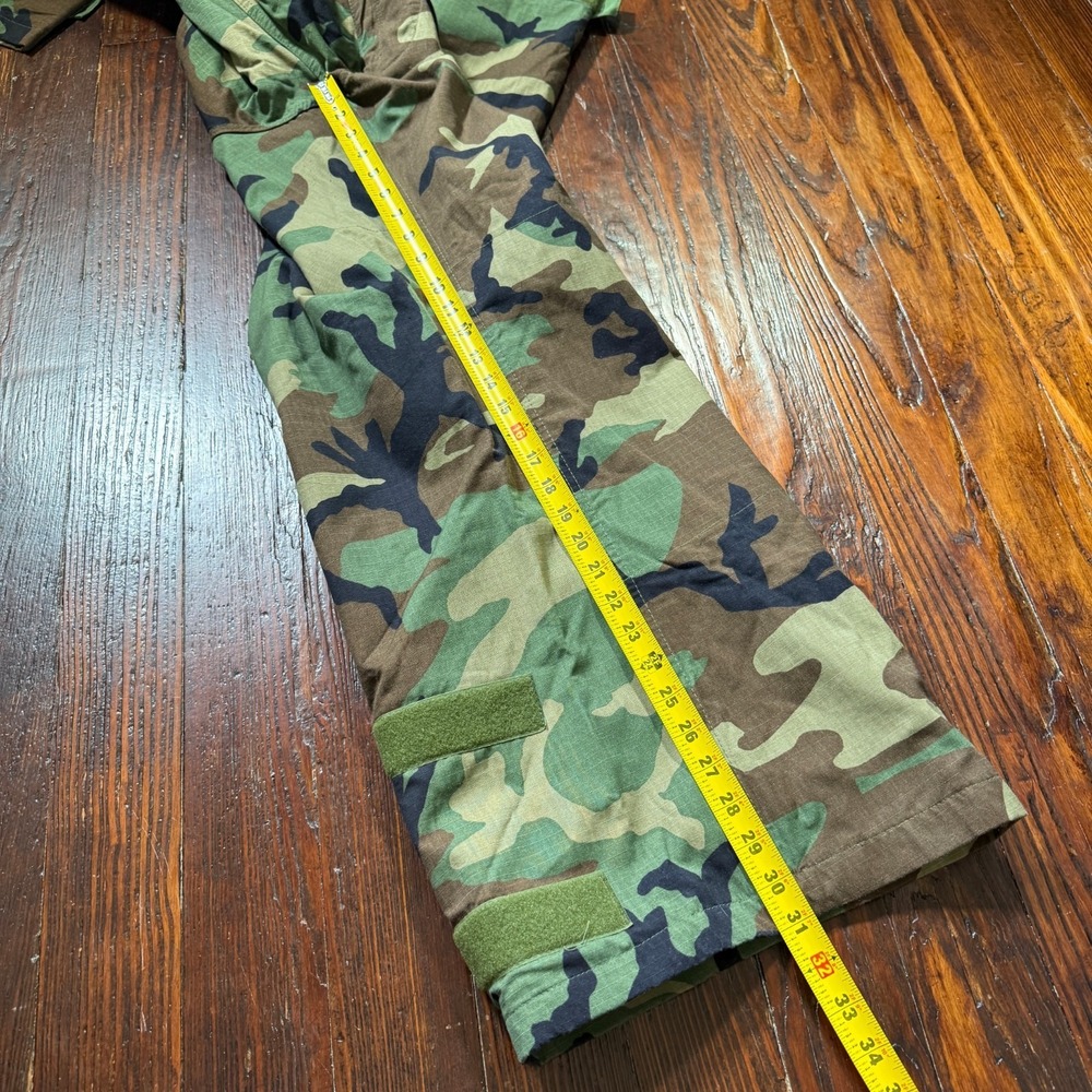 US Military Woodland Camo Chemical Protective Overgarment Jacket Pants Set Large - Picture 12 of 15